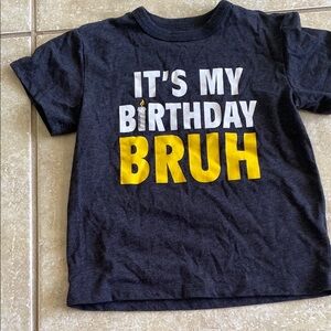 Kids Black and Yellow Birthday Shirt